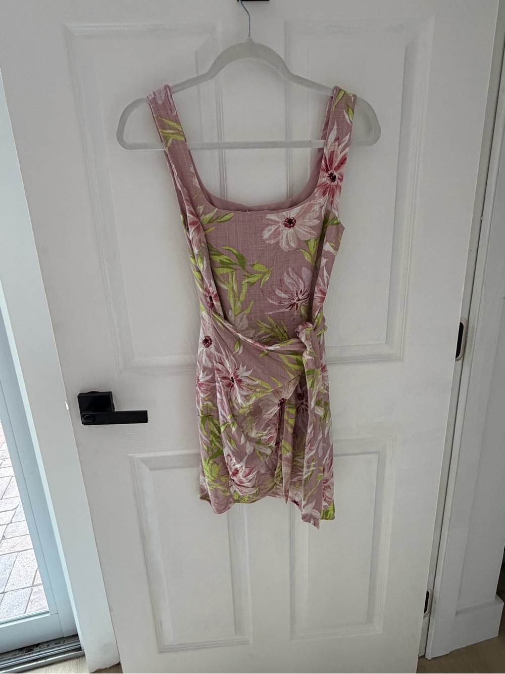 Express Pink Scoop Neck Wrap Dress